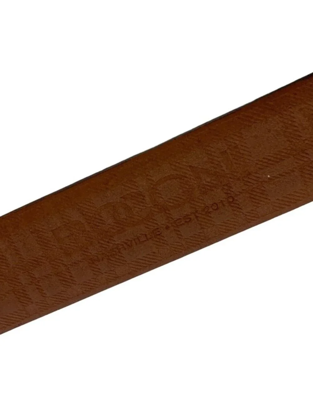 Boconi Nashville Mens Belt Size 40 Brown Smooth Genuine Leather Nickel Buckle